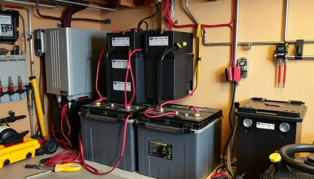 Deep cycle battery installation